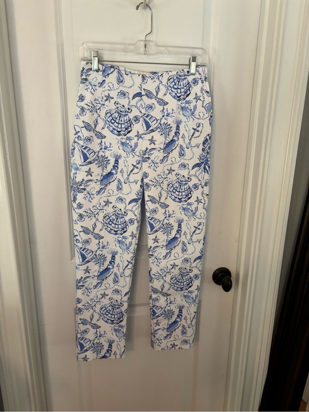 Lilly Pulitzer Blue & White Nautical Print Pants
